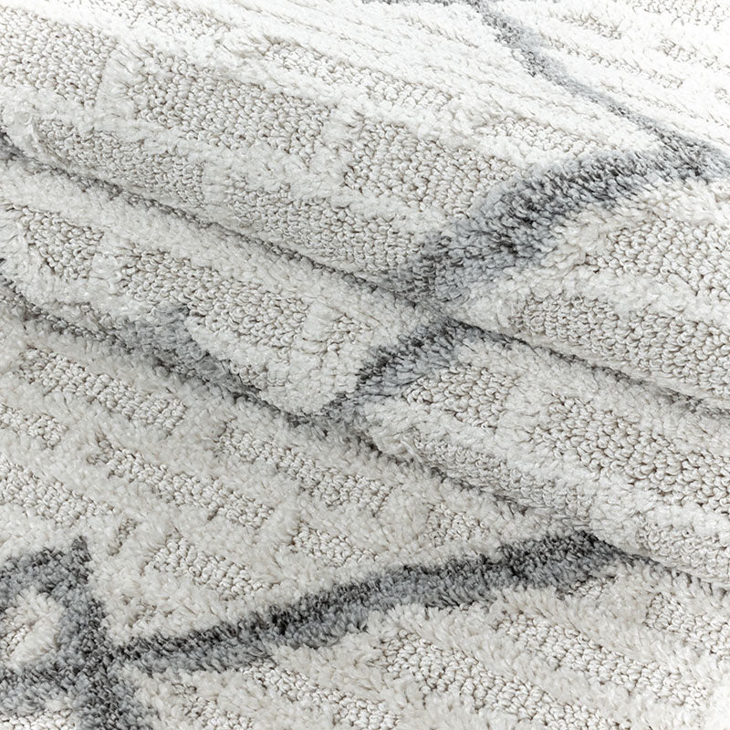 Scandinavian Floor Rug - Pitea Strangle Cream