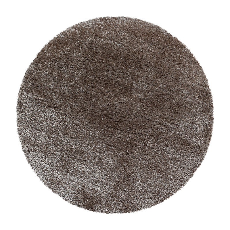 Round High Pile Rug - Blushy Taupe