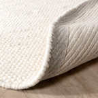 Oval Wool Rug - Feline White
