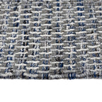 Flat woven floor rug - Henri Blue