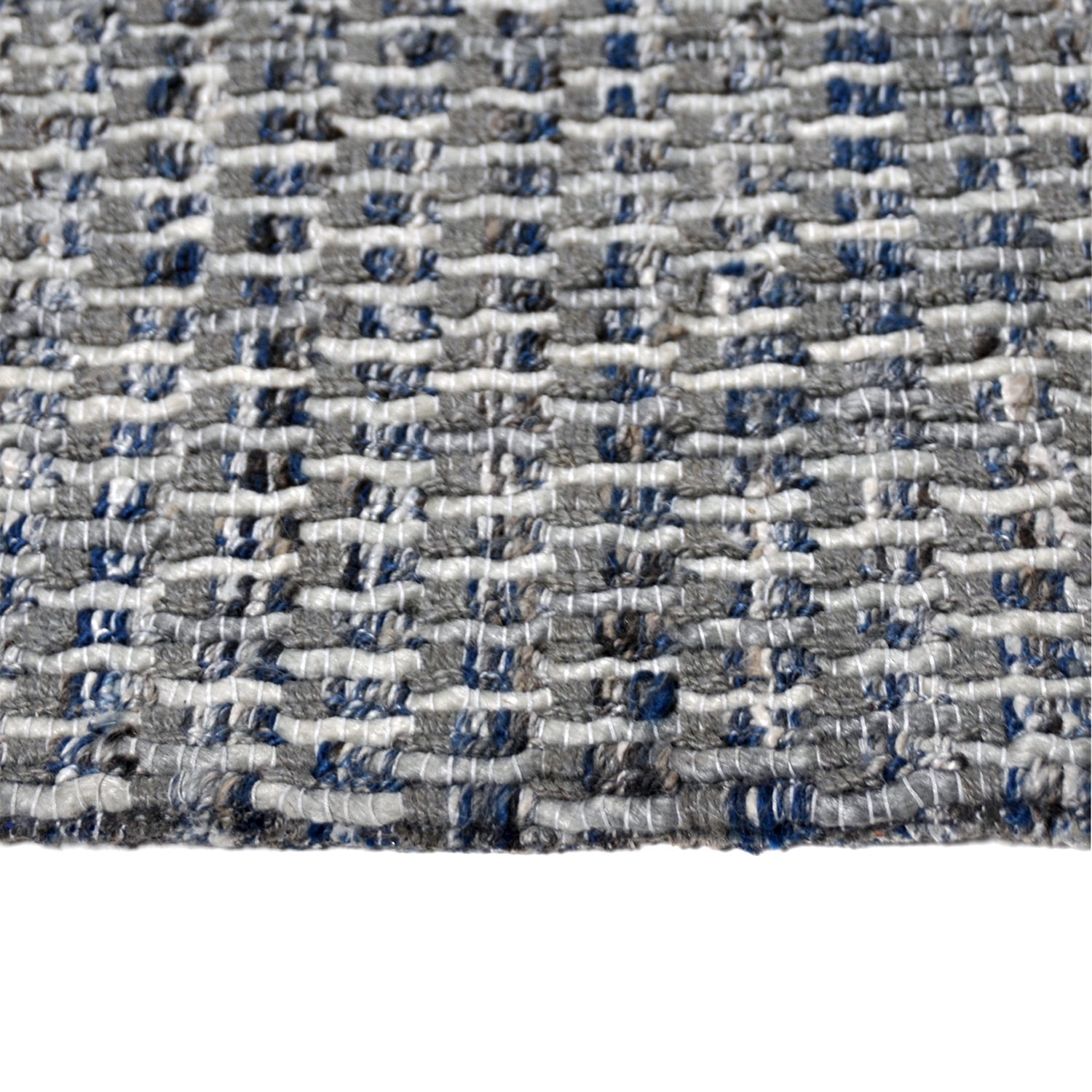 Flat woven floor rug - Henri Blue