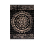 Vintage outdoor rug - Sunara Mandala Black