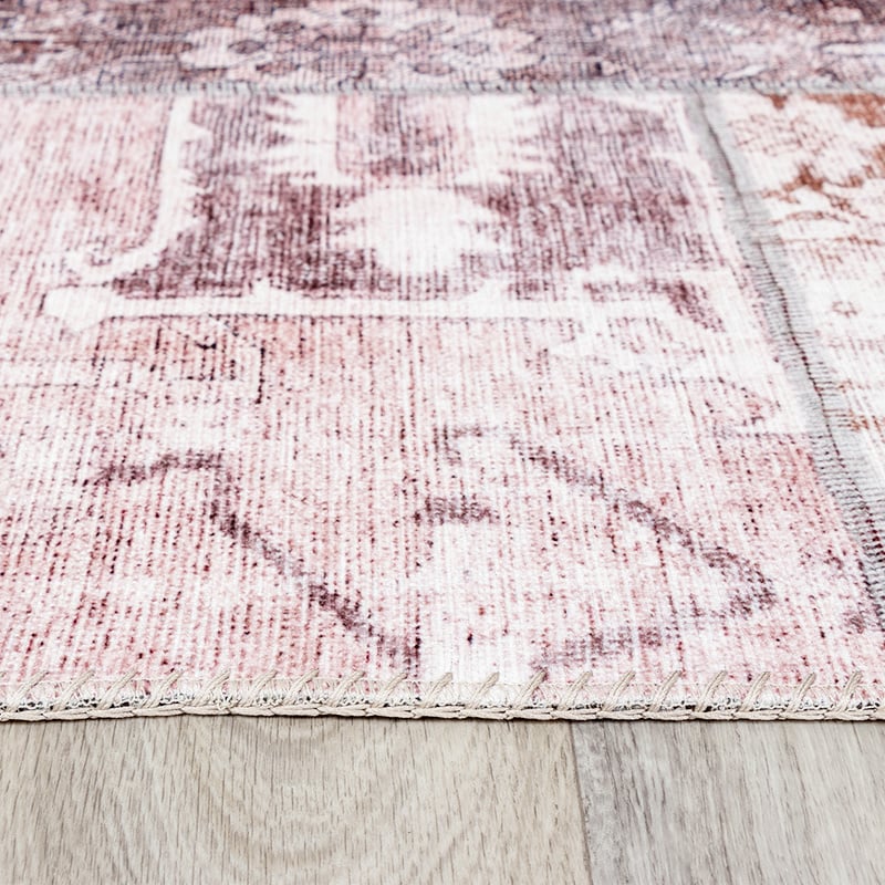 Patchwork Rug - Lago Red/Pink