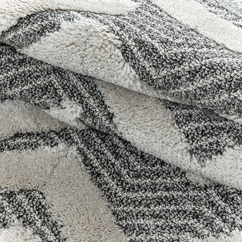 Scandinavian floor rug - Pitea Panel Grey/Cream