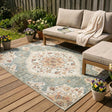 Vintage Outdoor Rug - Santo Mandala Olive Green