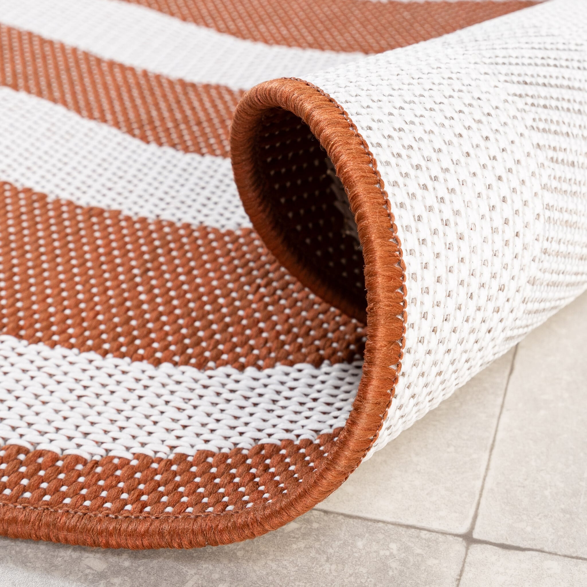 Outdoor Rug - Summer Waves Terracotta