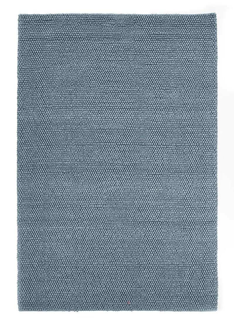 Wool floor rug made to measure - New Loop Light Blue 227