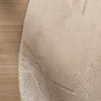 Round Low-Pile Rug – Cozy Beige