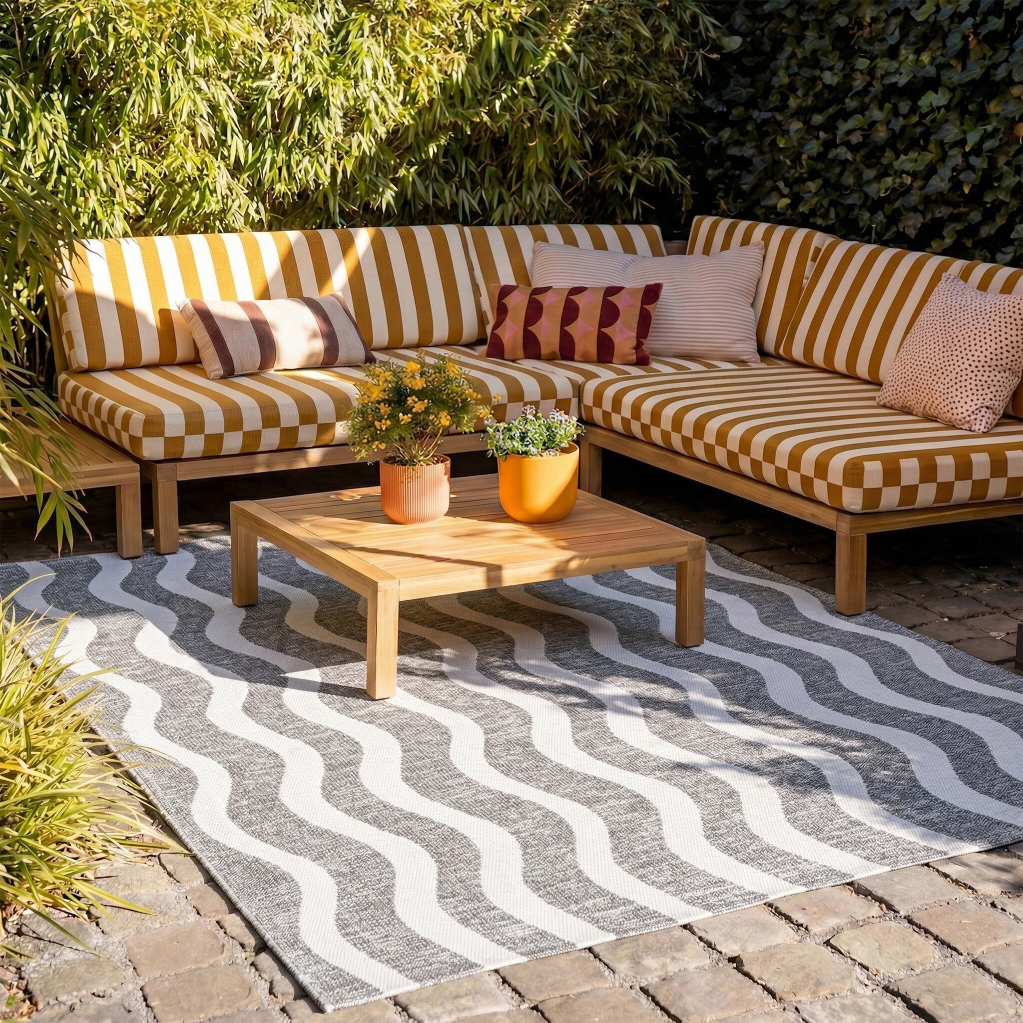 Outdoor Rug - Summer Waves Grey
