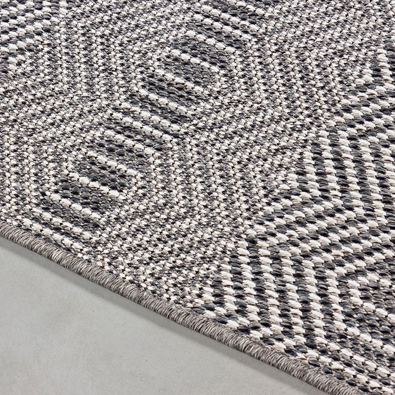 Jute Balcony Rug - Aruba Melange Grey