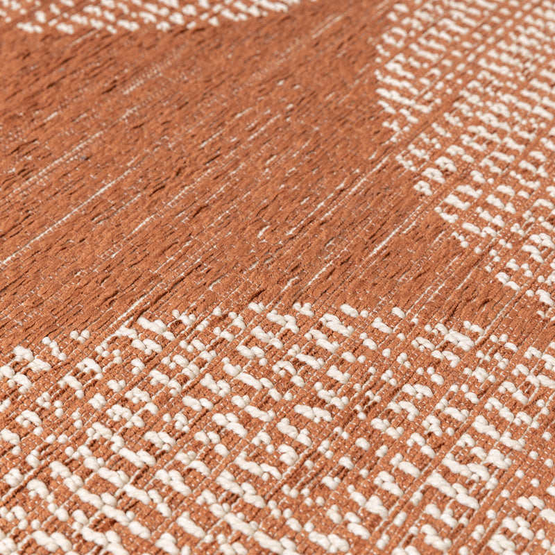 Modern Outdoor Rug - Porto Curves Terracotta