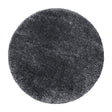 Round high-pile floor rug - Blushy Dark Grey