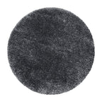 Round high-pile floor rug - Blushy Dark Grey