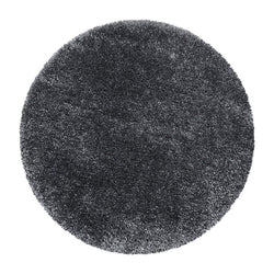 Round high-pile floor rug - Blushy Dark Grey