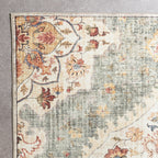 Vintage Outdoor Rug - Santo Mandala Olive Green