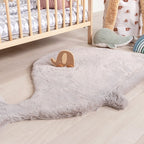 Kids Rug - Huggy Whale Grey