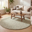 Round High Pile Rug - Lofty Mint