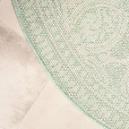 Round Outdoor Rug - Summer Oriental Mint