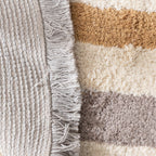 Round washable kids rug - Milo Grey