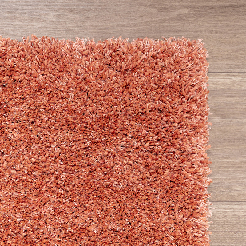 Washable High-Pile Rug - Tidy Terracotta