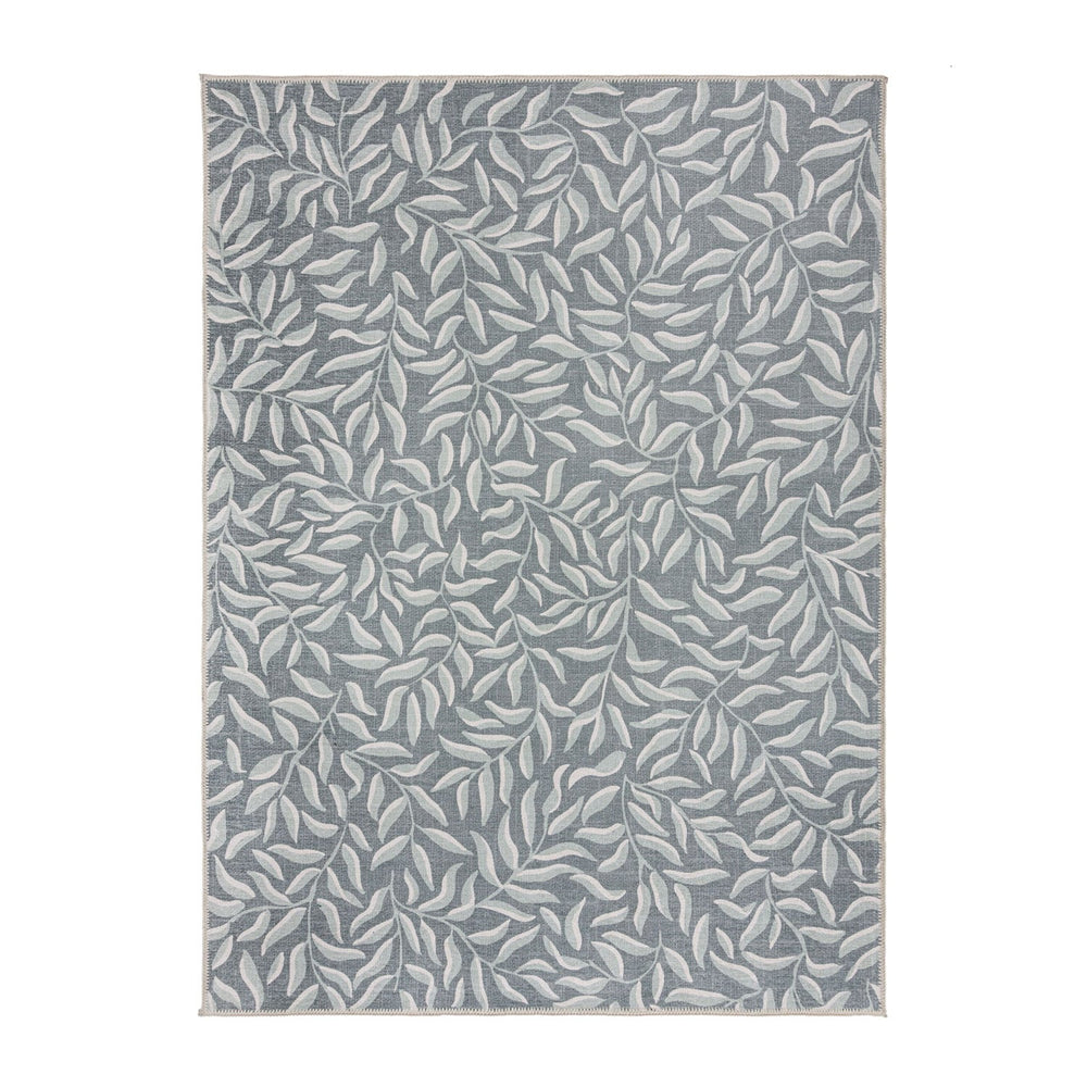 Washable floor rug - Reido Leaves Green
