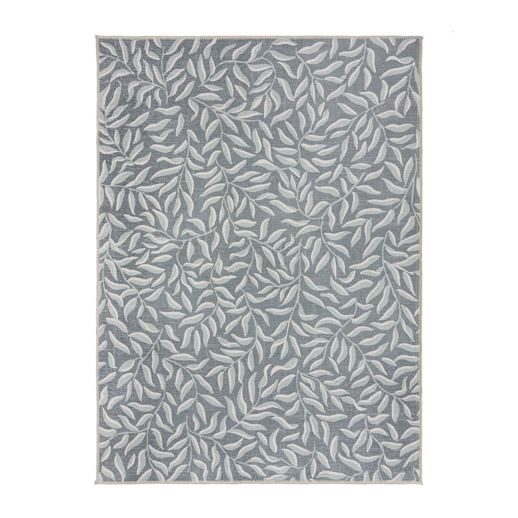 Washable floor rug - Reido Leaves Green