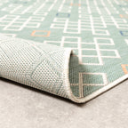 Modern Outdoor Rug - Playa Geo Green