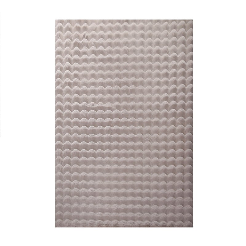 Soft high-pile floor rug - Ambrey 3D Beige
