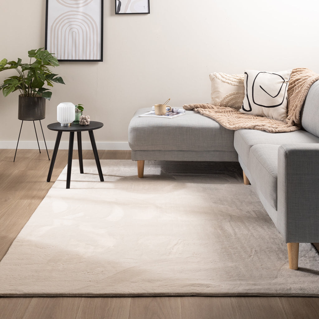 Soft Low-Pile Rug - Cozy Cream