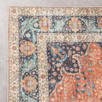 Indoor Outdoor Rug - Kairo Medallion Terra/Dark Blue