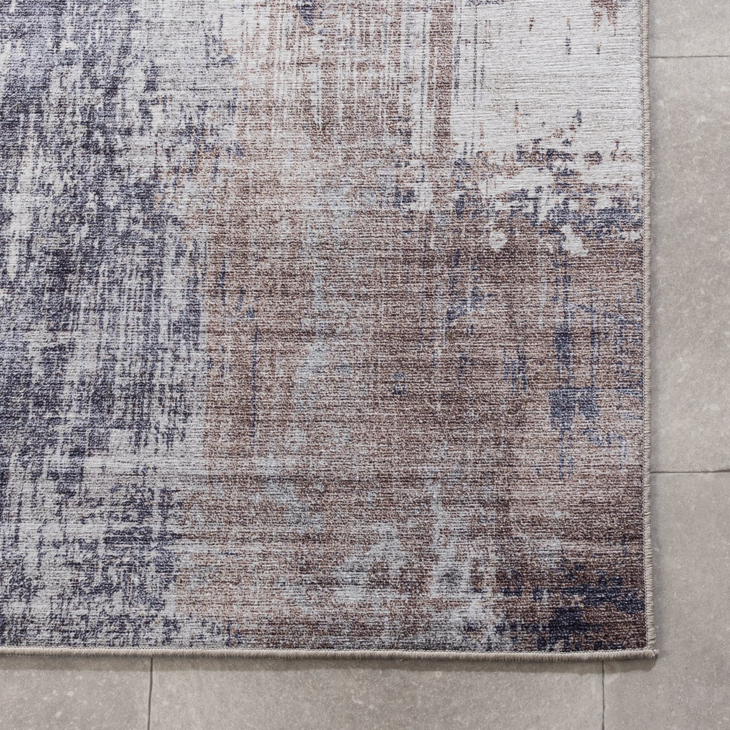 Washable Runner - Domingo Grunge Taupe/Cream