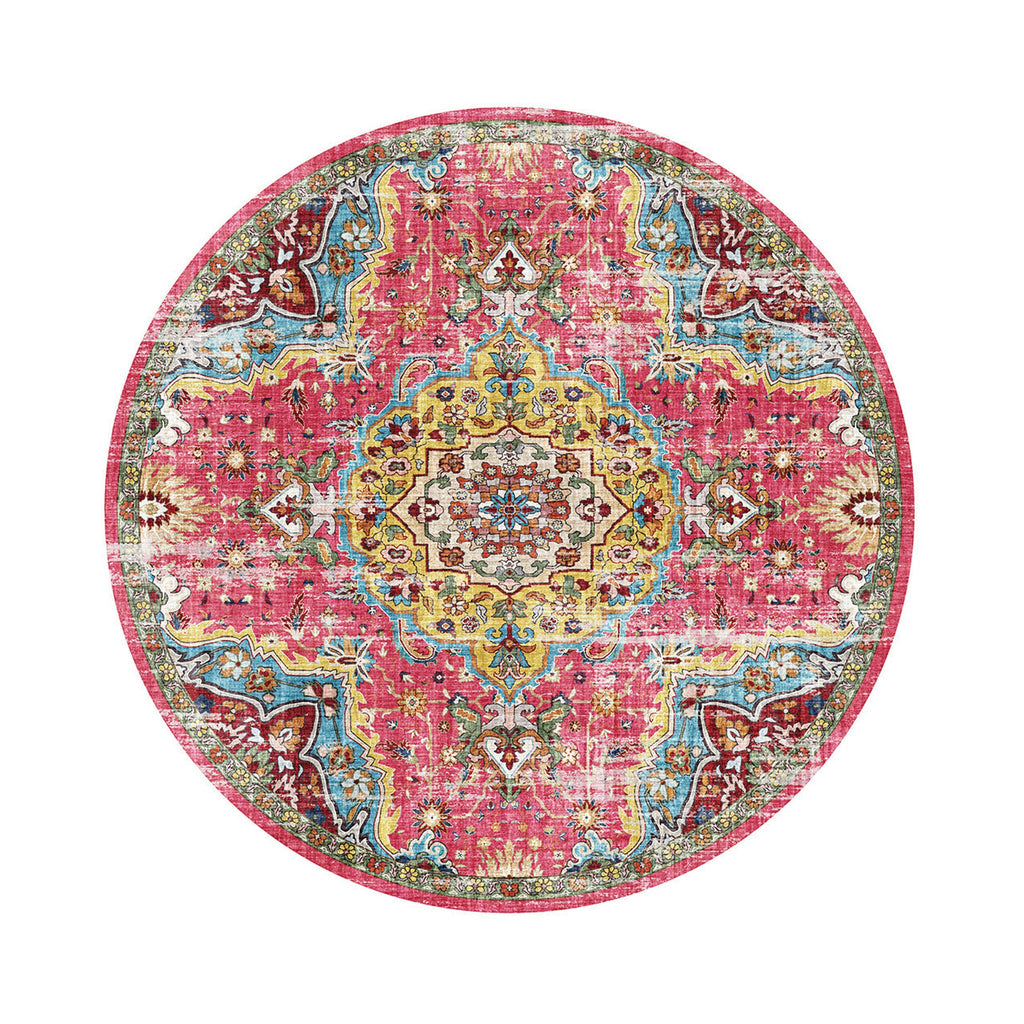 Round oriental rug - Leyla Medallion Multicolor