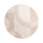 Round Japandi Rug - Aurora Shapes Beige
