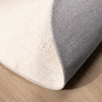 Round Low-Pile Rug - Cozy Cream