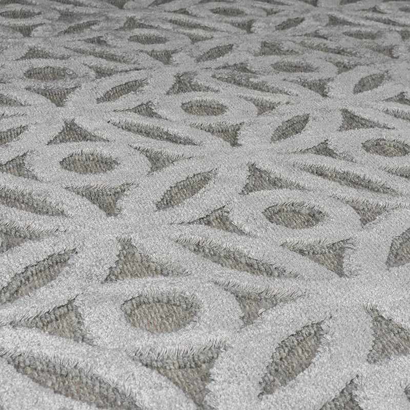 Graphic Floor Rug - Patno Clarissa Silver
