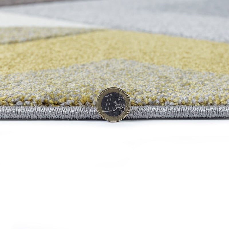 Modern Floor Rug - Hando Arora Grey/Ochre Yellow
