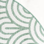 Round Outdoor Rug - Summer Arch Green