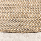 Round Outdoor Rug - Malta Arrow Natural