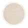 Round High Pile Rug - Lofty Fringe Cream/White