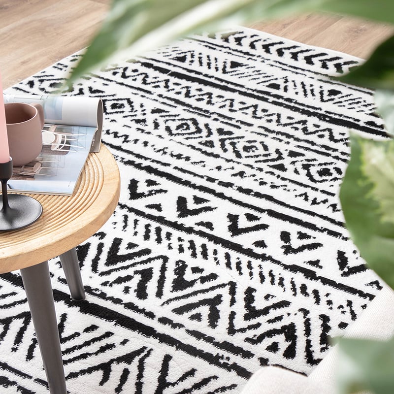 Scandinavian Rug - Scandi Geo Black/White