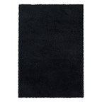 High-pile floor rug - Softy Black