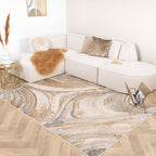 Marble Rug - Leonore Noce Cream/Brown