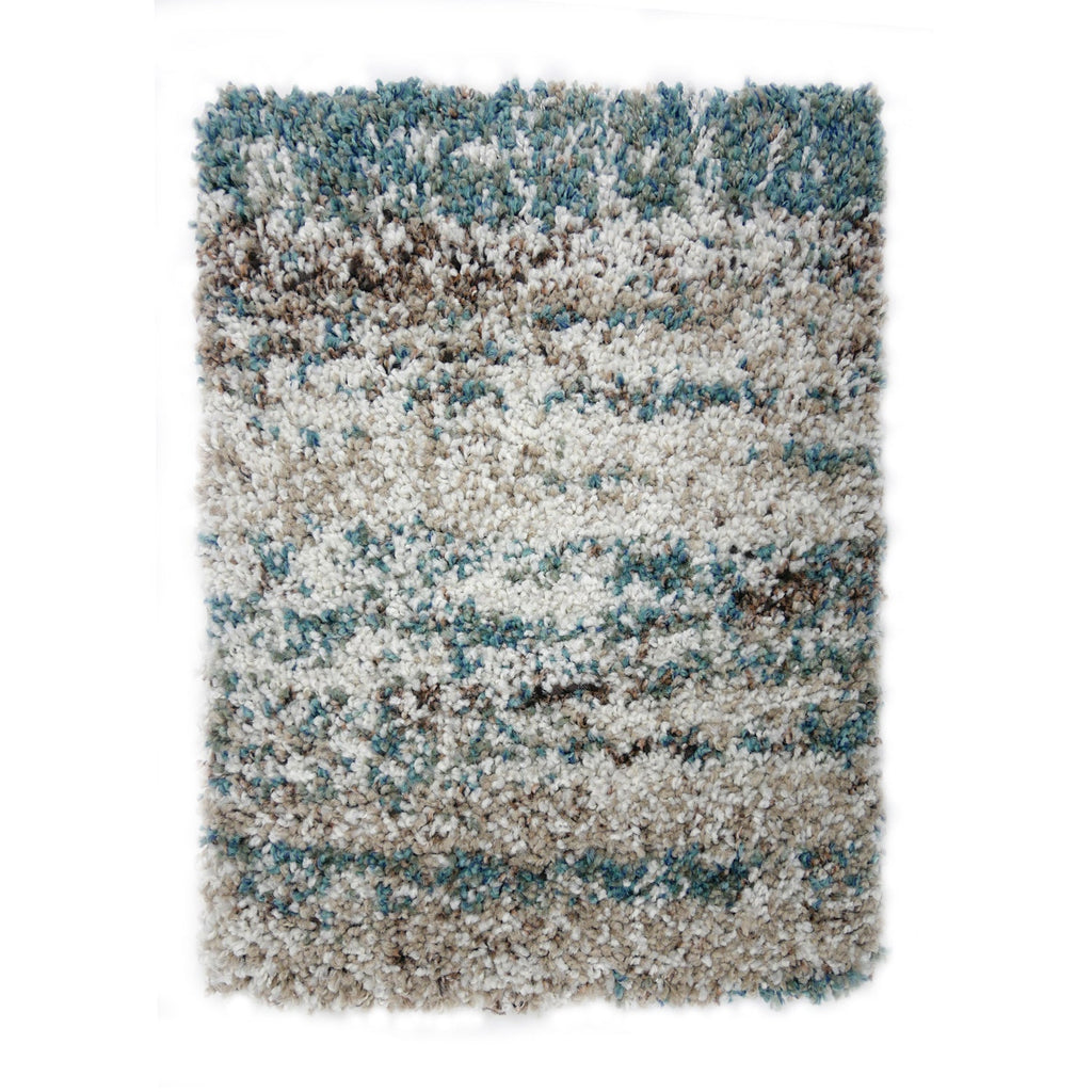 High Pile Floor Rug - Malta Blue/Mottled 6959
