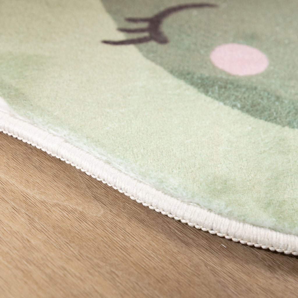 Washable Kids’ Rug – Berry Avocado Green