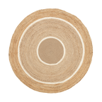 Round Jute Rug - Mirai Circle White/Natural