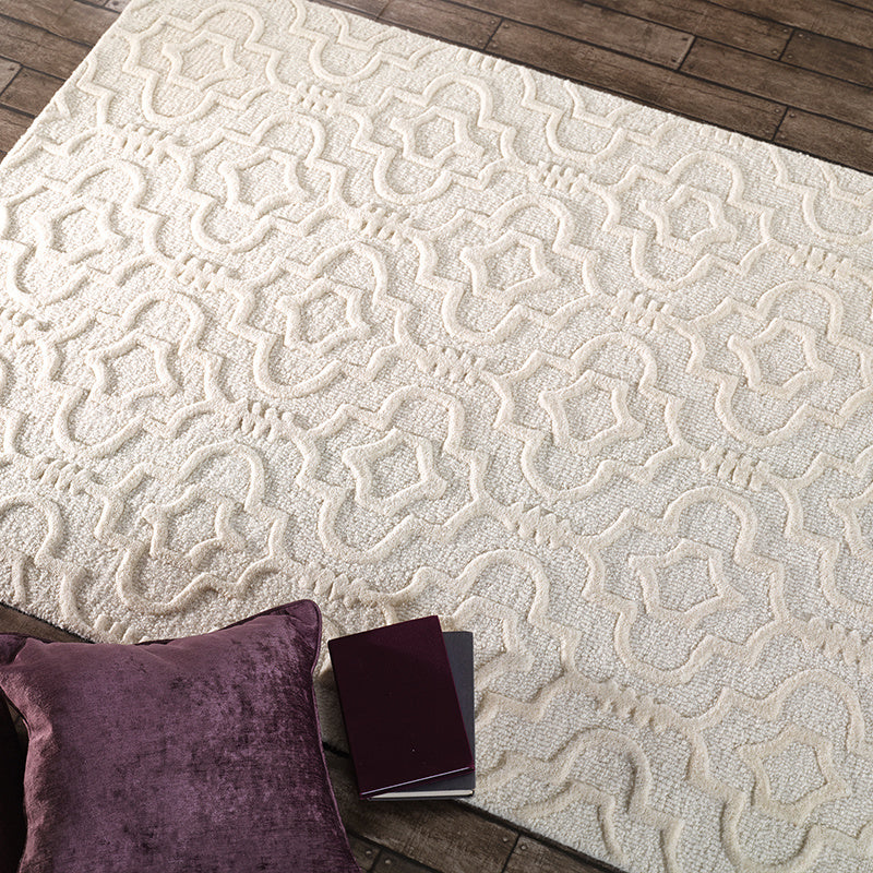 Wool floor rug - Morino Marrakech Cream