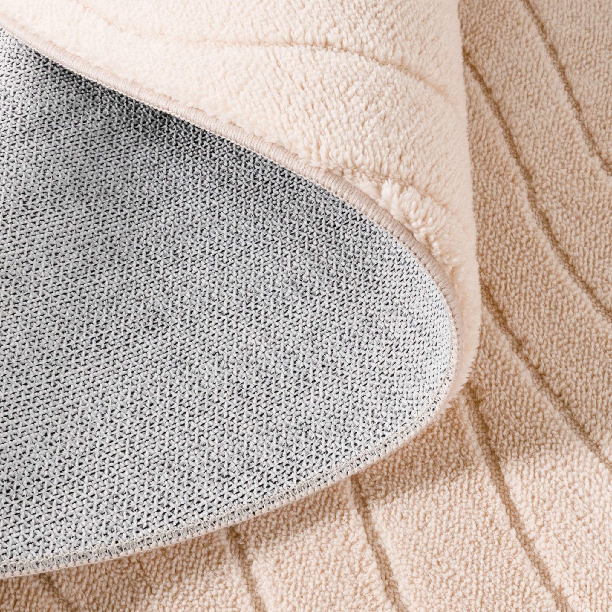 Round Scandinavian Rug - Charm Waves Beige