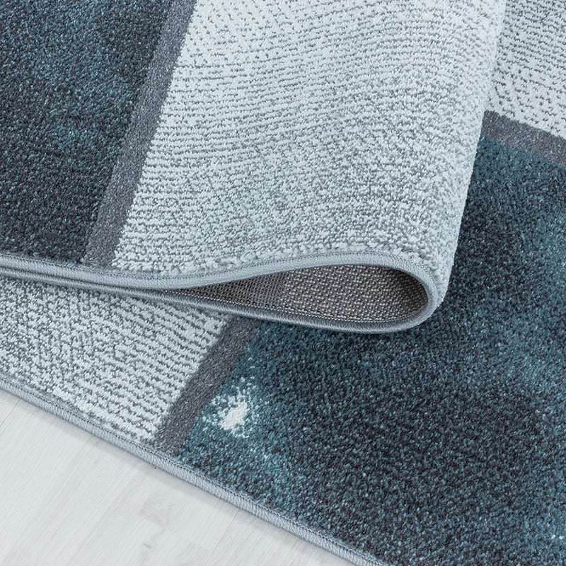 Modern floor rug - Optimism Box Blue/Grey