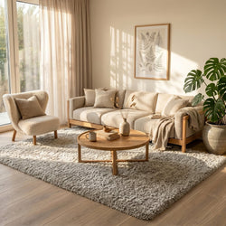 Shaggy Rug - Blaze Beige/Grey