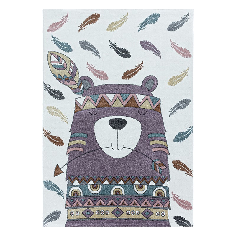 Kids' Rug - Fleurtje Bear Purple